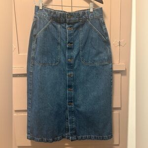 Frame denim midi skirt, size 29, pre-owned